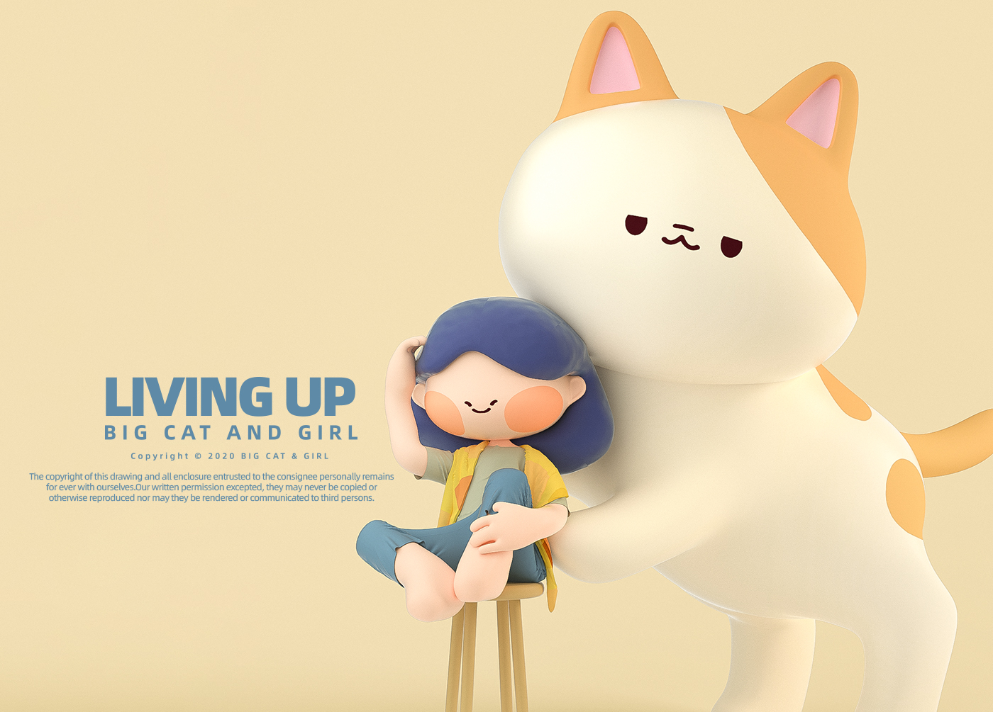 Cartoon，Cartoon mascot，c4d，Lovely character，