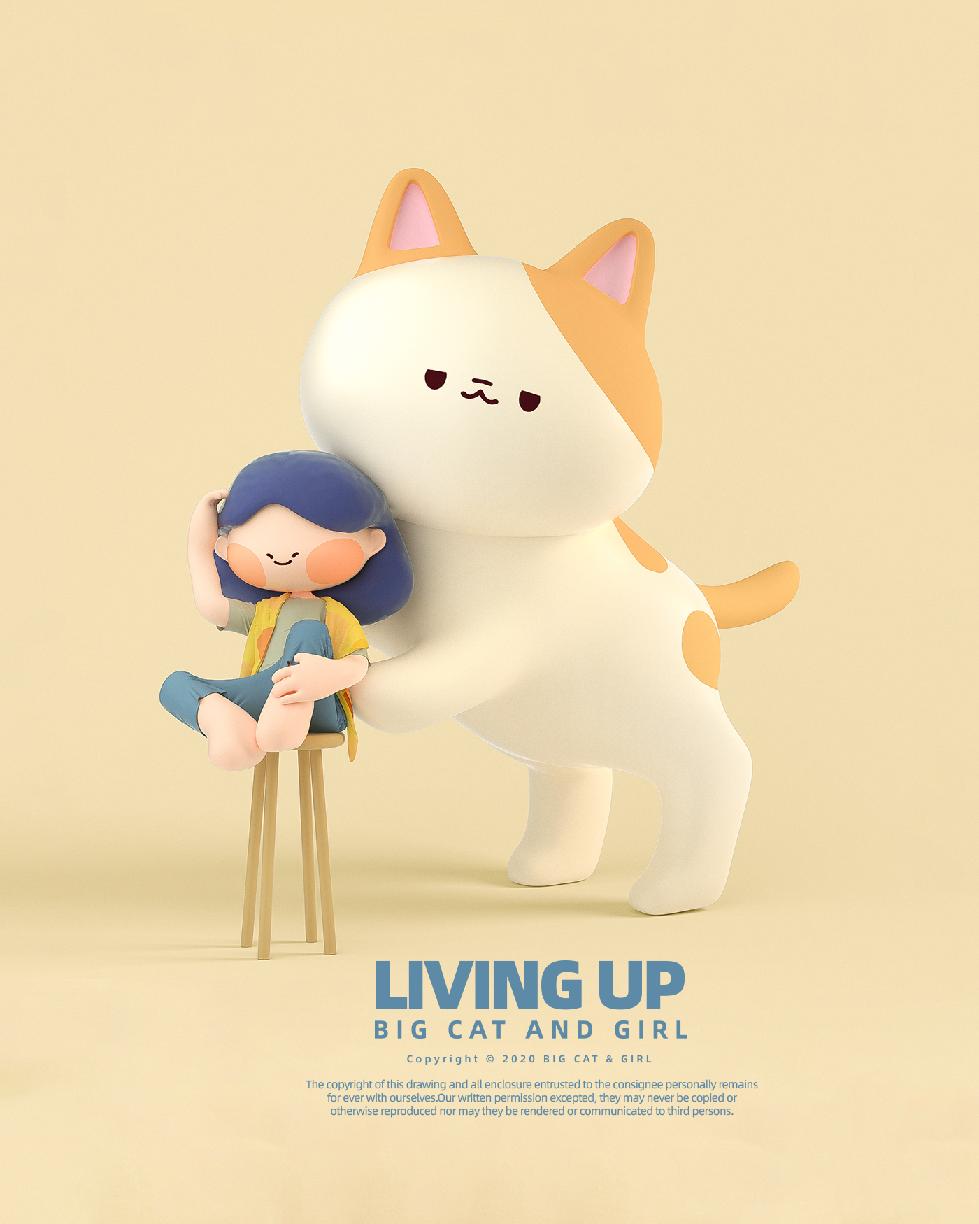 Cartoon，Cartoon mascot，c4d，Lovely character，