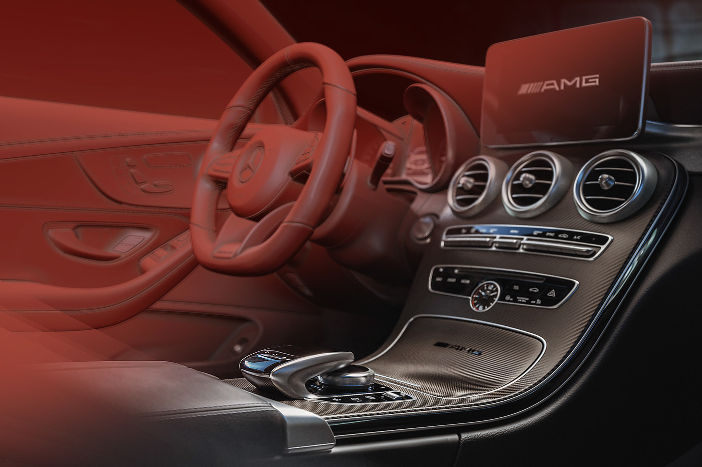 Benz，amg，Car rendering，