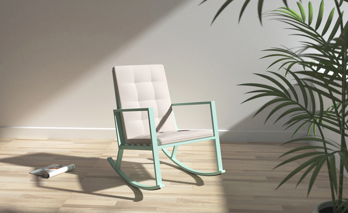 Furniture, Nordic furniture, furniture design, leisure rocking chair，