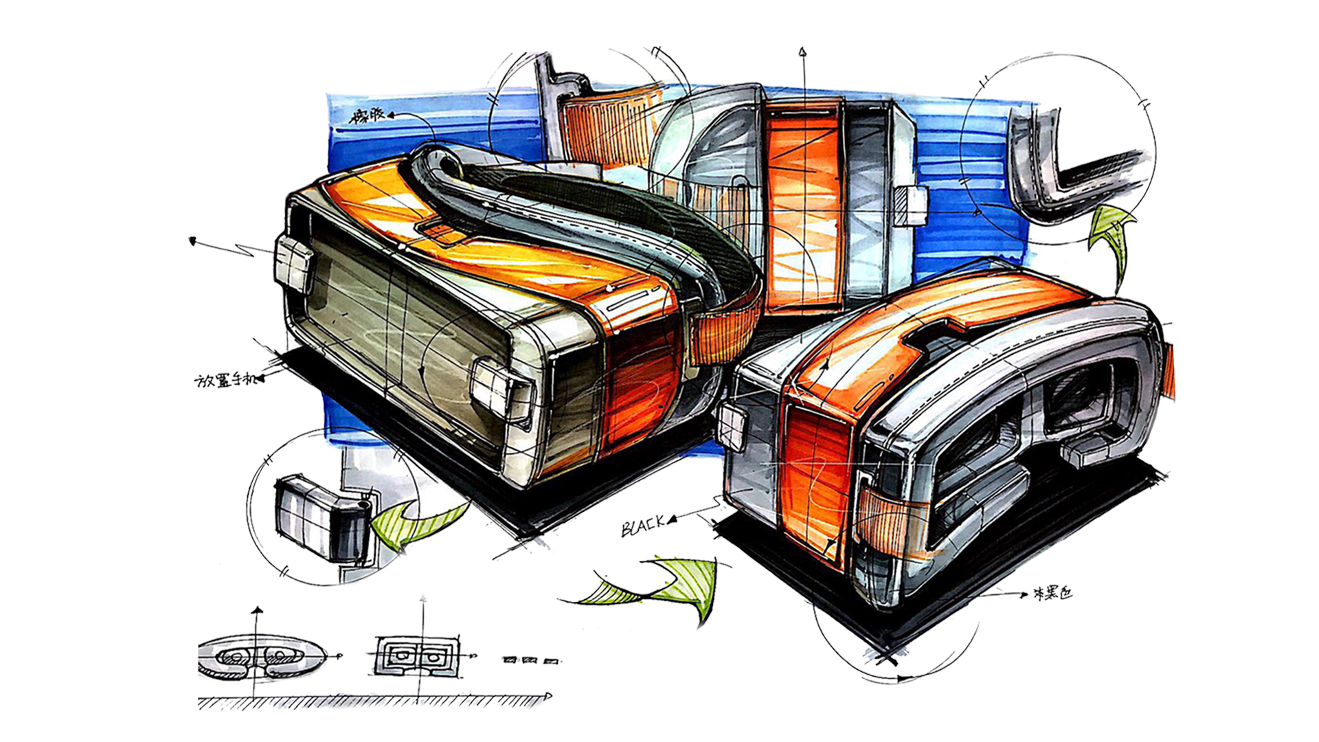 Hand drawn products，Hand drawn，product design，