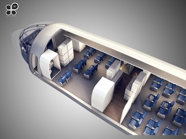 aircraft，passenger cabin，Interior，