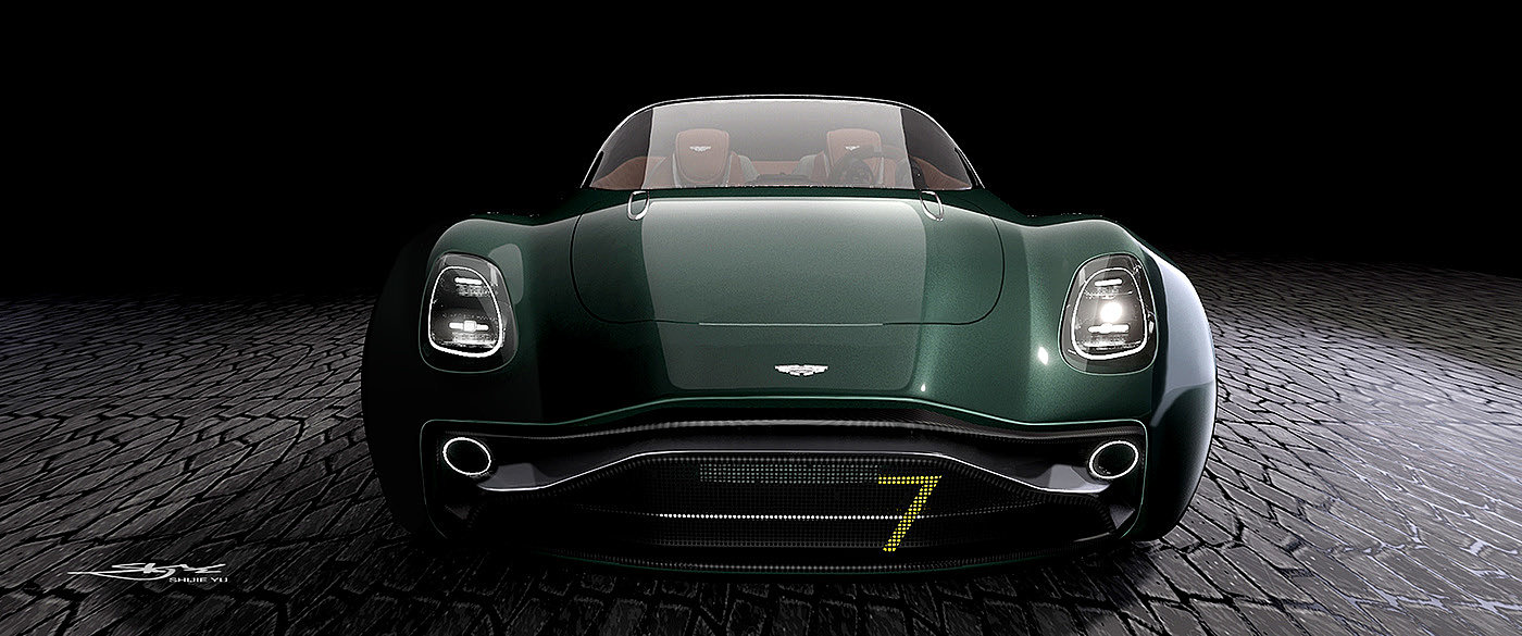 conceptual design，Concept car，Automobile design，Aston Martin，open car，