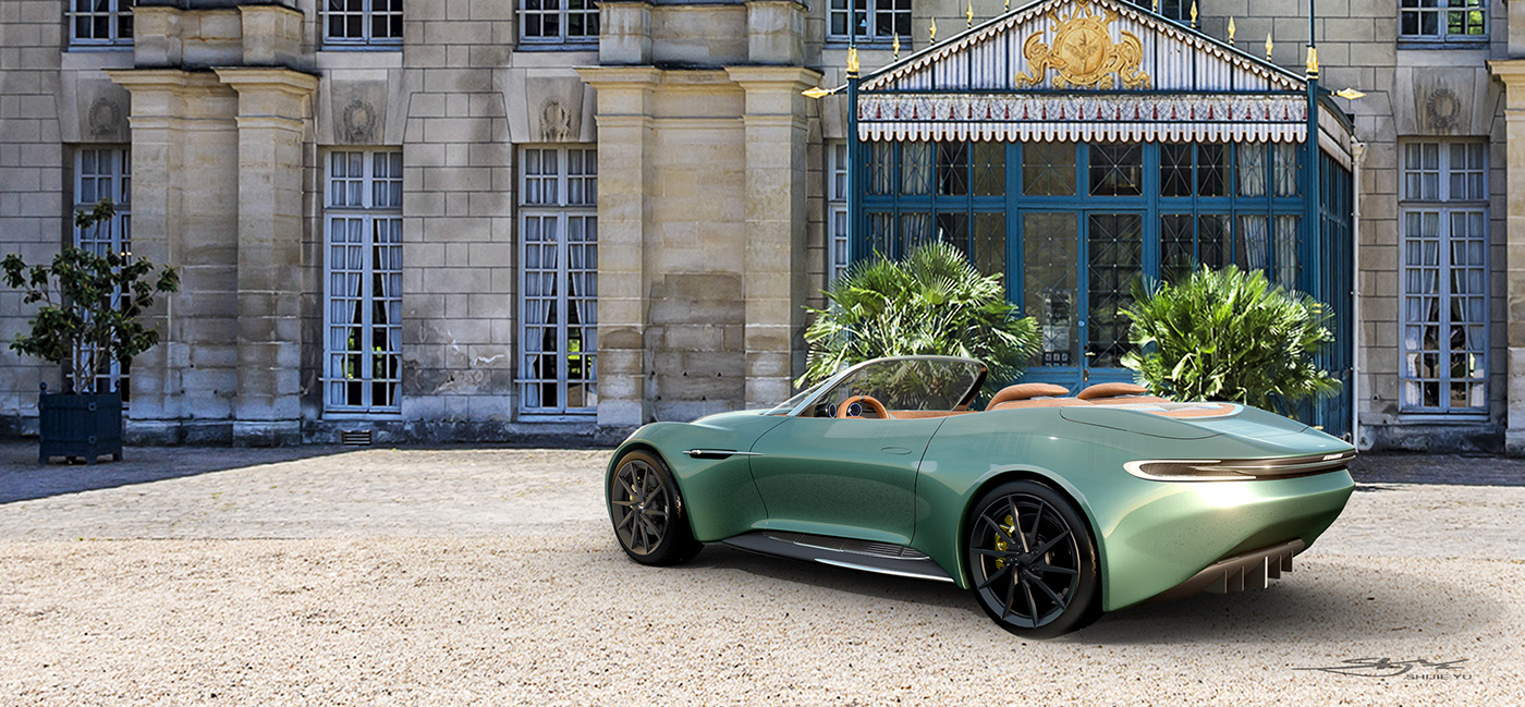 conceptual design，Concept car，Automobile design，Aston Martin，open car，