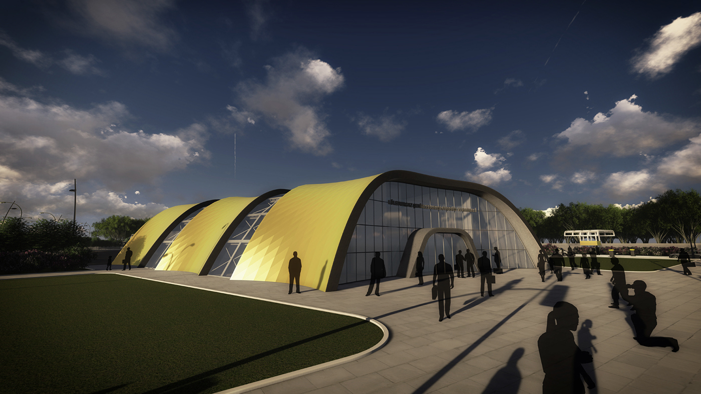 bus，station，Design，originality，traffic，