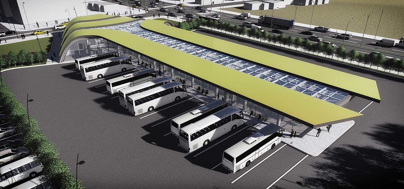 bus，station，Design，originality，traffic，