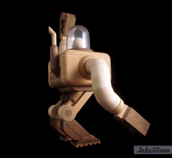 手工木头机器人