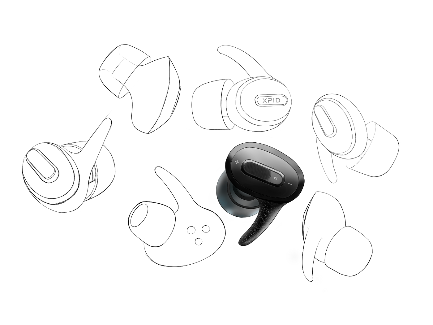 Hand drawn iPad products，