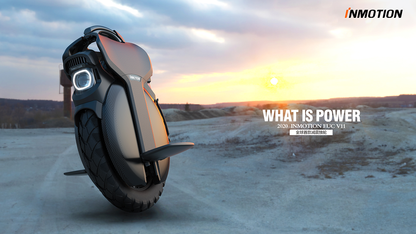 Balance car，wheelbarrow，shock absorption，Scooter，industrial design，Enjoy the world，V11，motion，