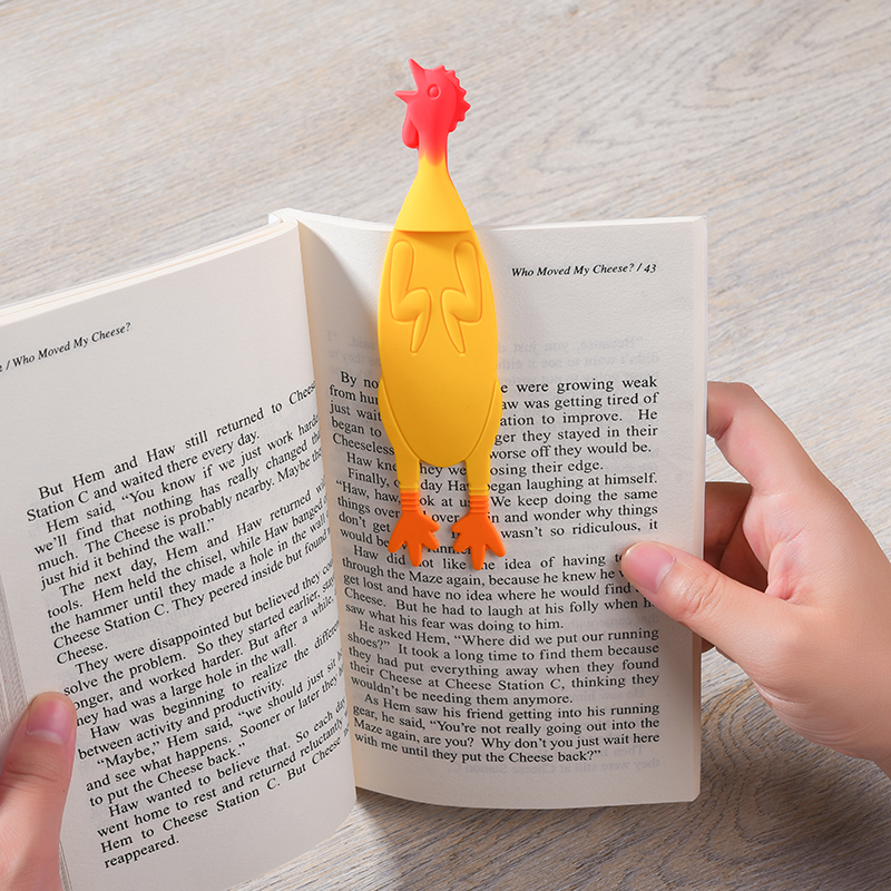 bookmark，Silicone bookmark，Scream chicken bookmark，