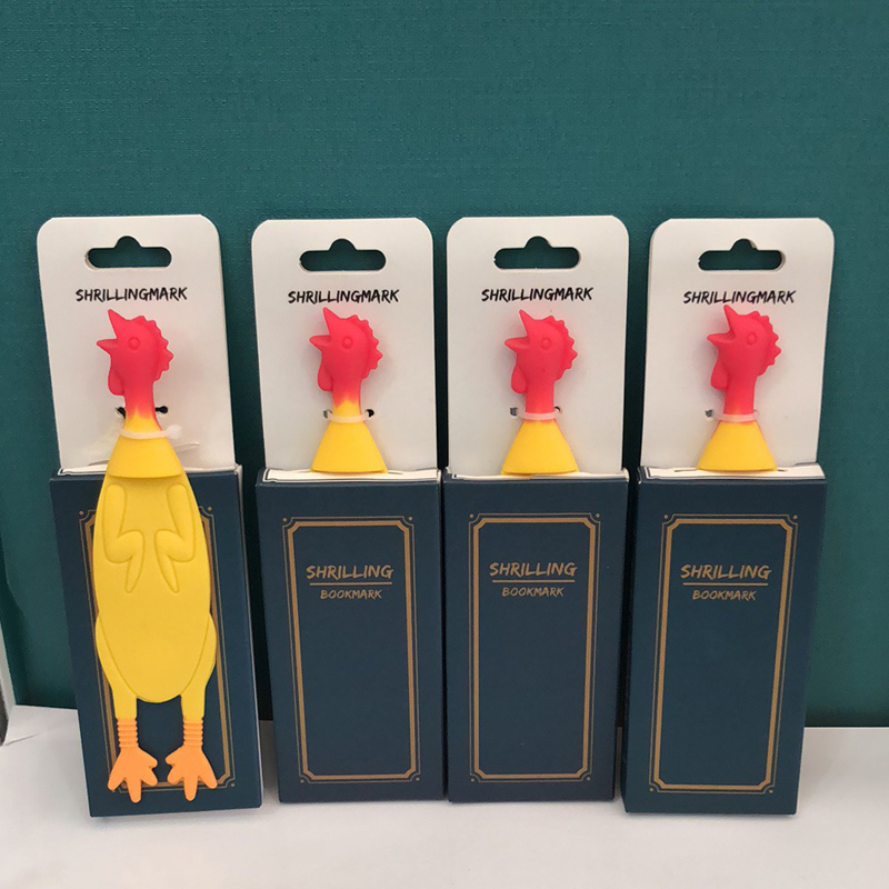 bookmark，Silicone bookmark，Scream chicken bookmark，