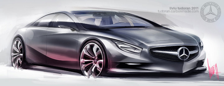 Automobile design，design sketch，Two dimensional representation，marker pen，Concept Car，