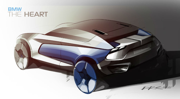 Automobile design，design sketch，Two dimensional representation，marker pen，Concept Car，