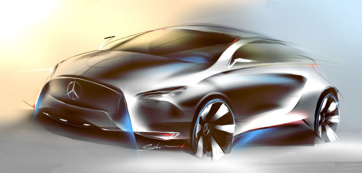 Automobile design，design sketch，Two dimensional representation，marker pen，Concept Car，