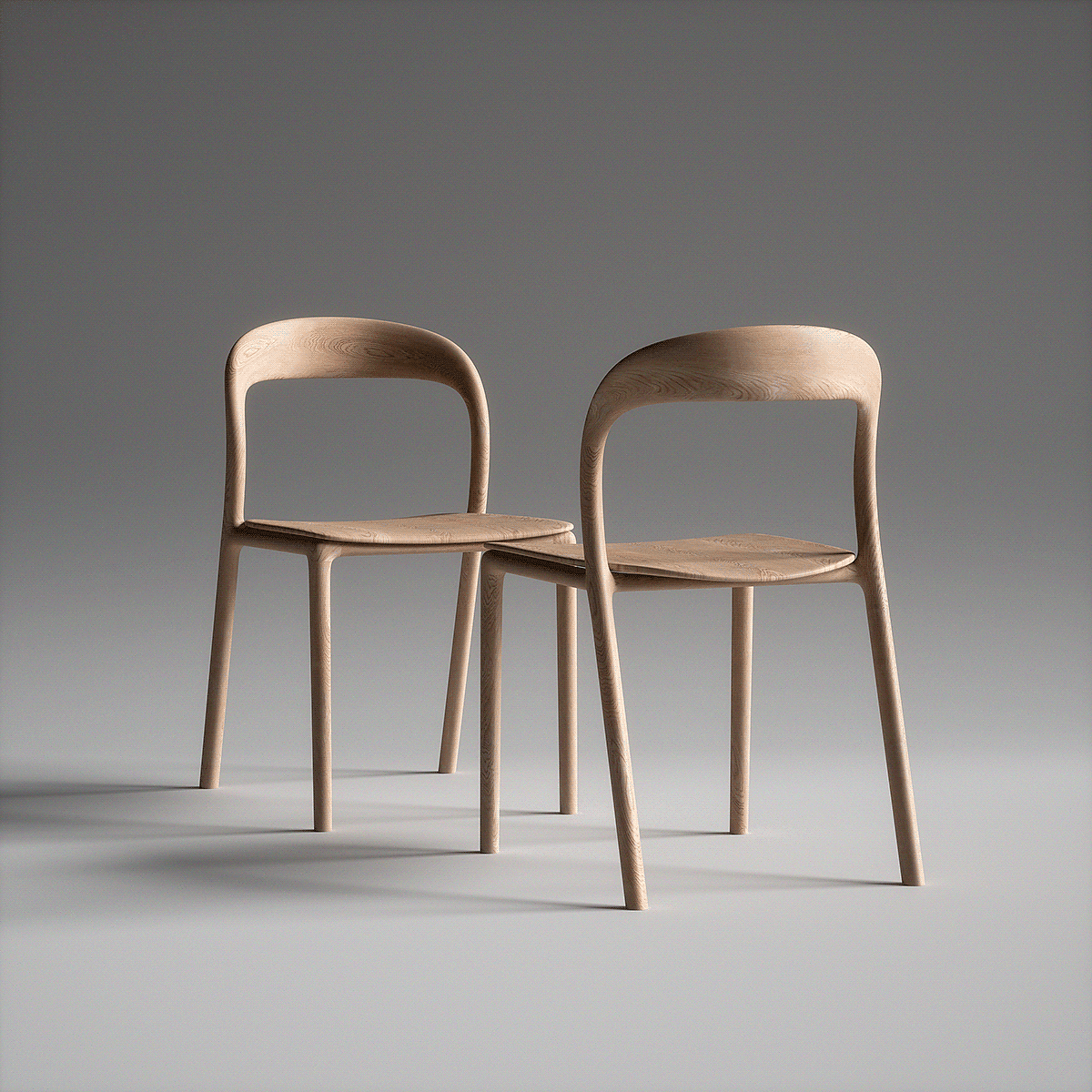 3D max，Wooden chair，Render，cgi，