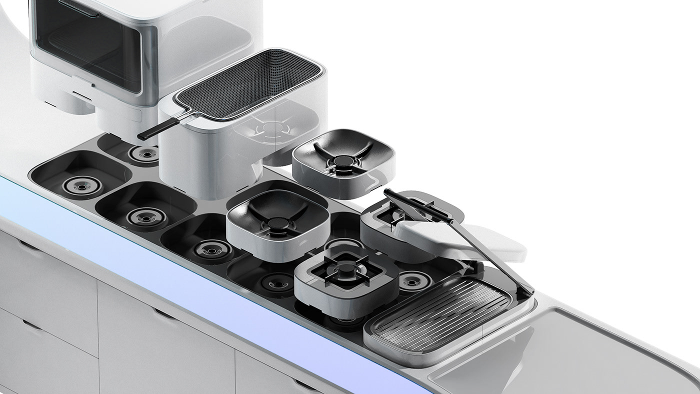 dining car，Self service kitchen，Street，intelligence，