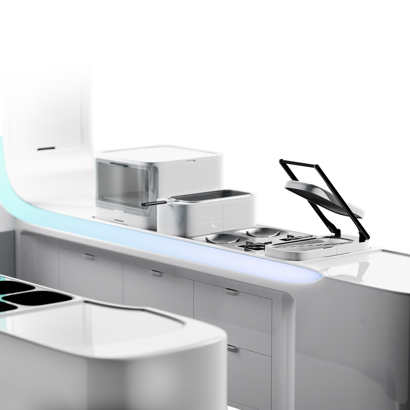 dining car，Self service kitchen，Street，intelligence，