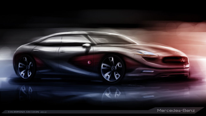 Automobile design，design sketch，Two dimensional representation，marker pen，Concept Car，