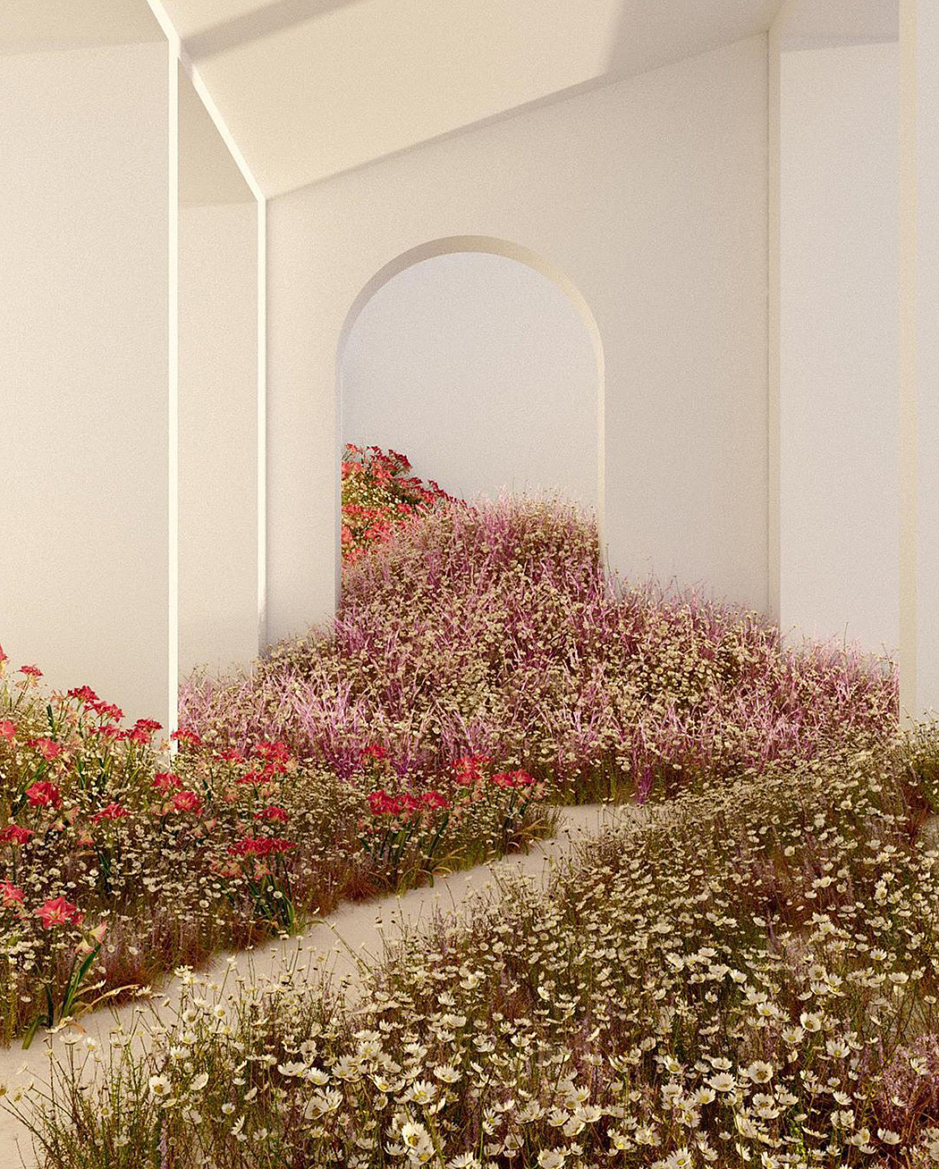 Architecture，natural，surrealistic，