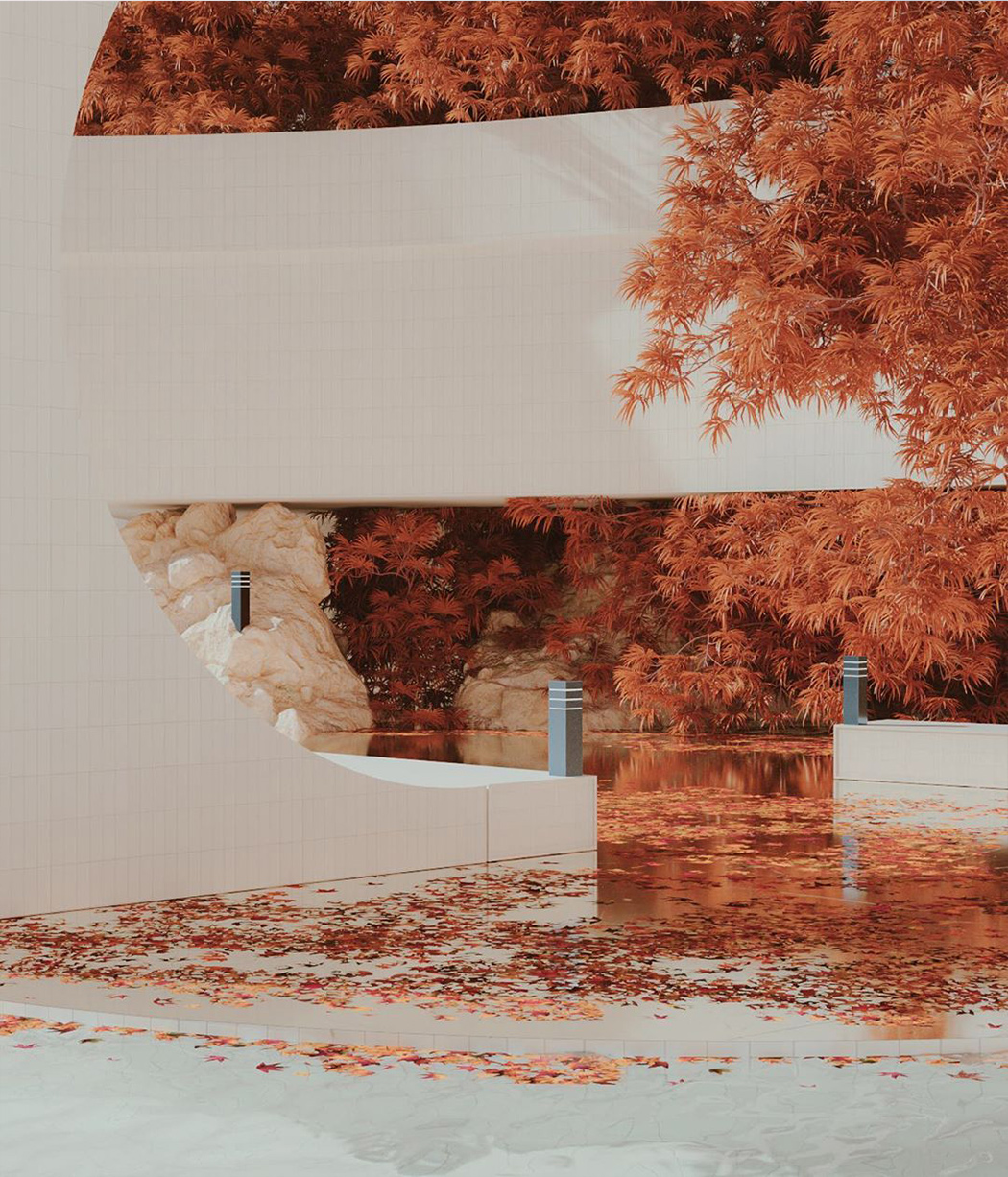 Architecture，natural，surrealistic，