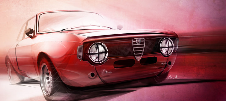 Automobile design，design sketch，Two dimensional representation，marker pen，Concept Car，