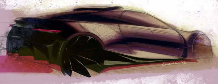Automobile design，design sketch，Two dimensional representation，marker pen，Concept Car，