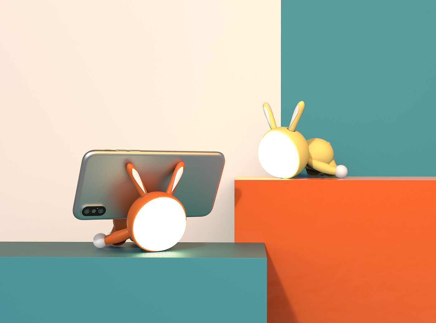 Night light，Mobile phone bracket，Little monster，