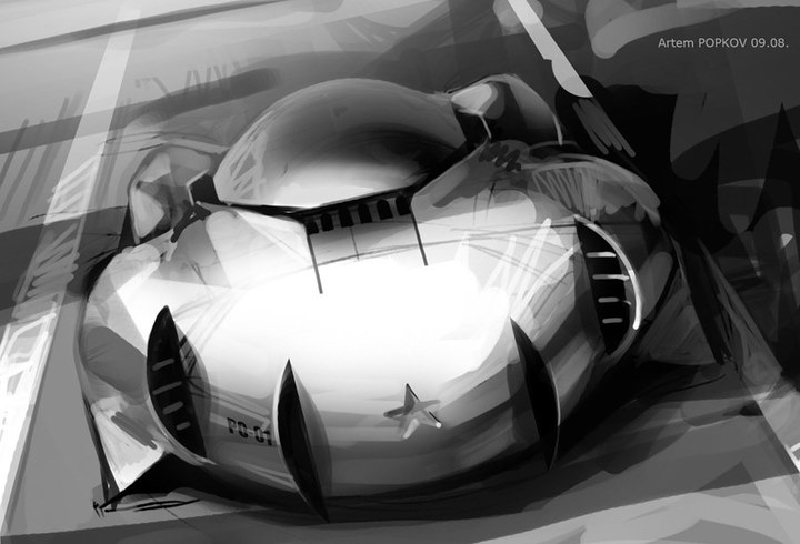 Automobile design，design sketch，Two dimensional representation，marker pen，Concept Car，