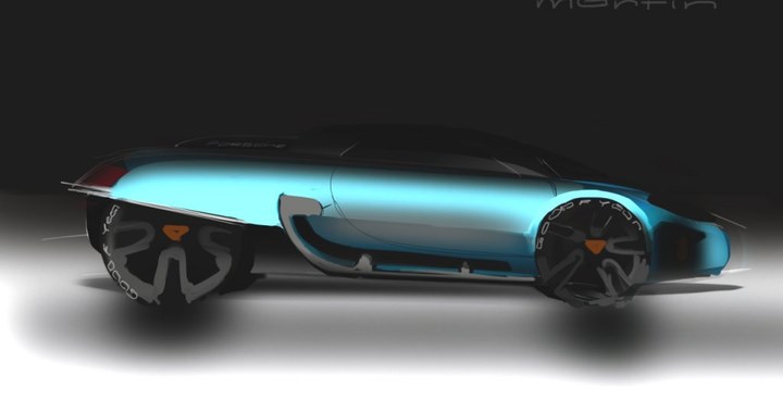 Automobile design，design sketch，Two dimensional representation，marker pen，Concept Car，