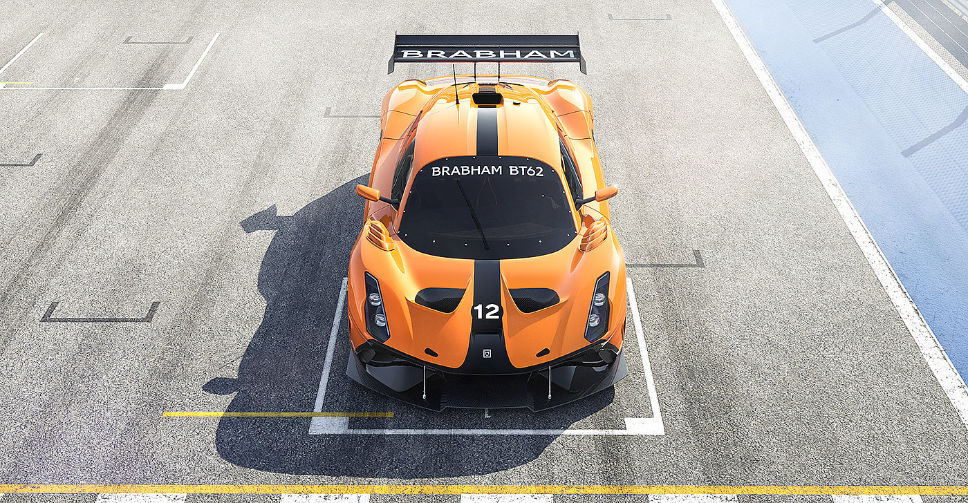 Brabham BT62，Automobile design，orange，