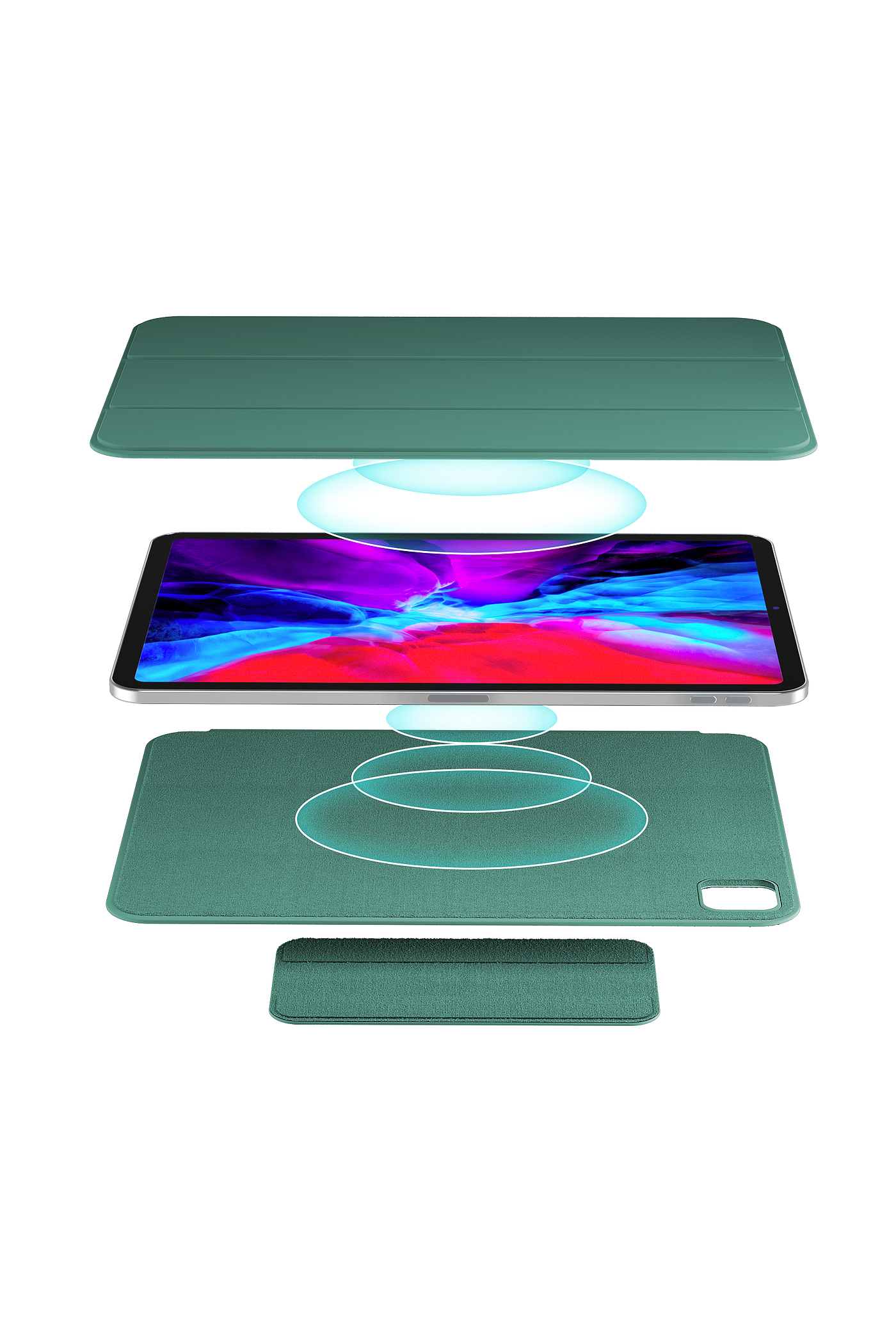 Protective shell，ipad，green，Render，electronic product，
