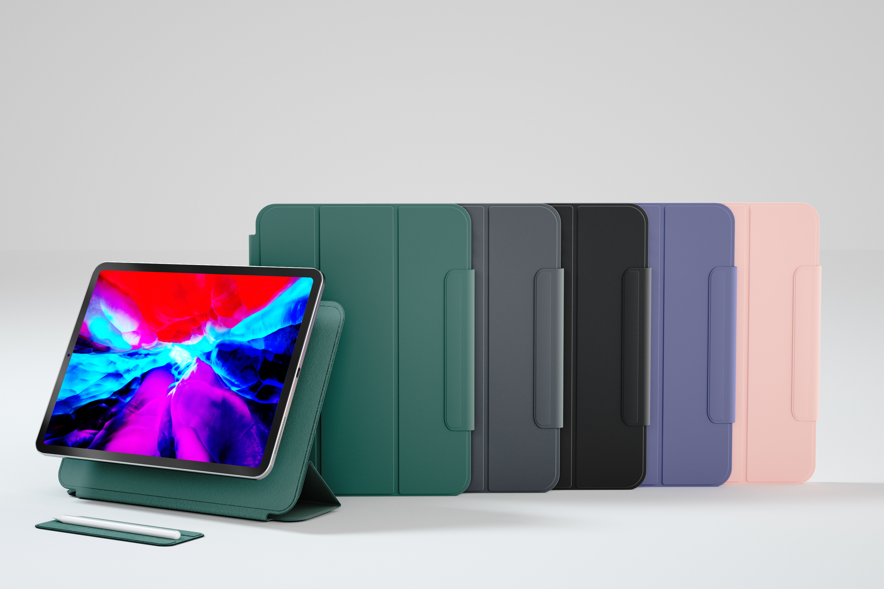 Protective shell，ipad，green，Render，electronic product，