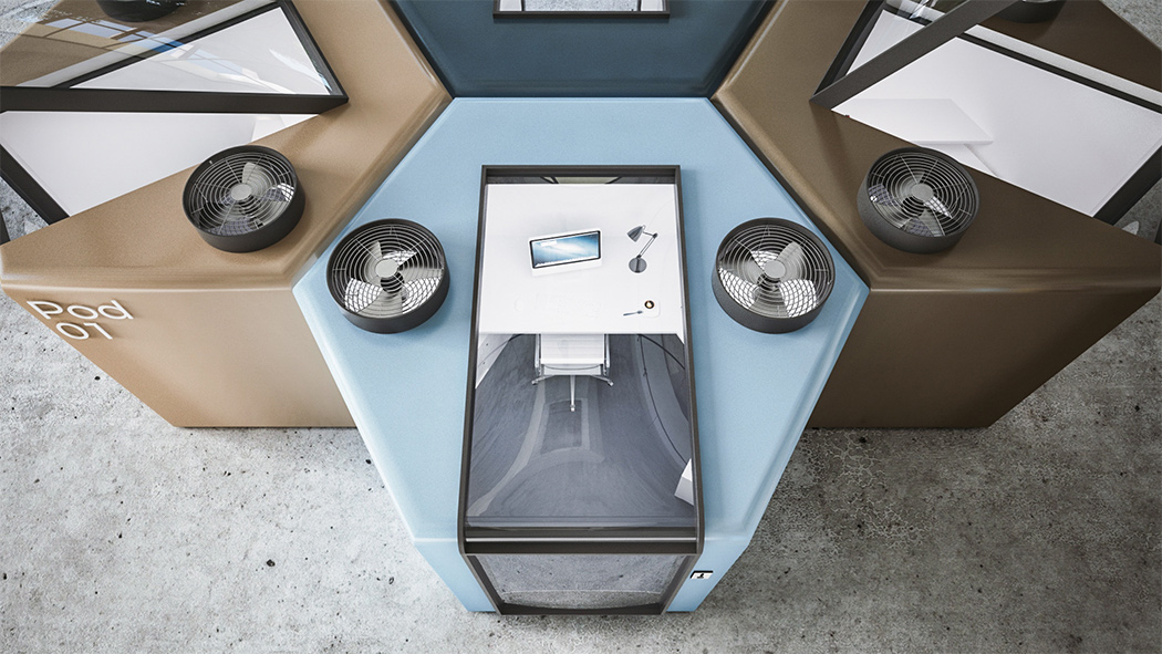 Air chamber，seal up，Air purification，Single，Geometric space，