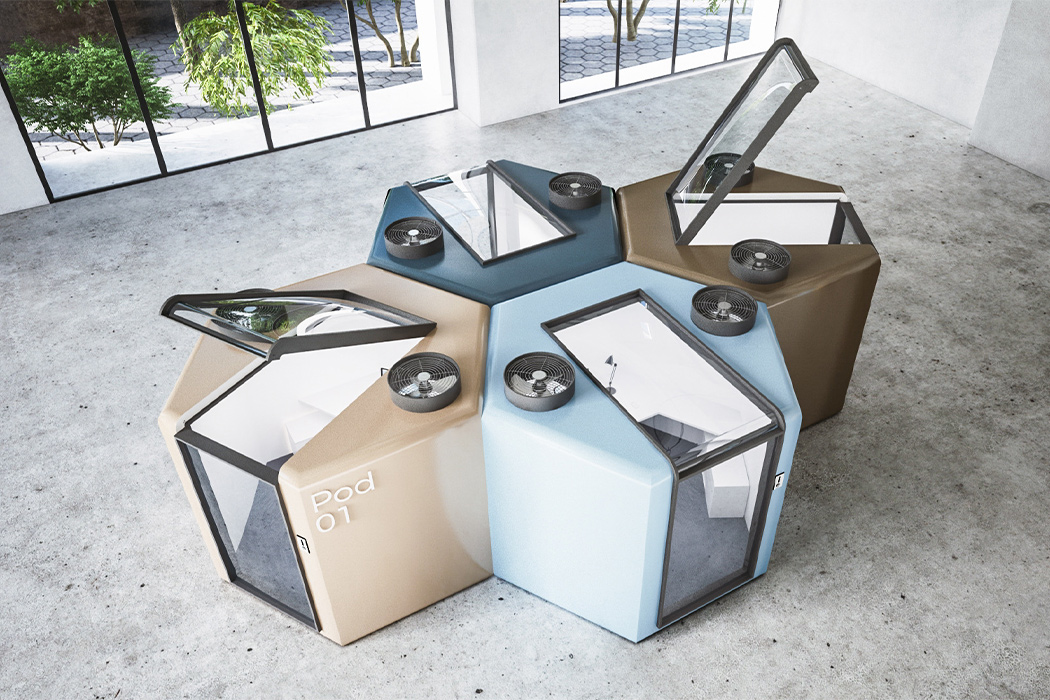 Air chamber，seal up，Air purification，Single，Geometric space，