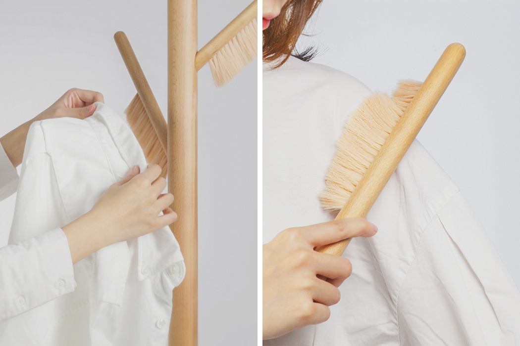 Coat rack，Boar hair，Log color，Log material，Portable design，