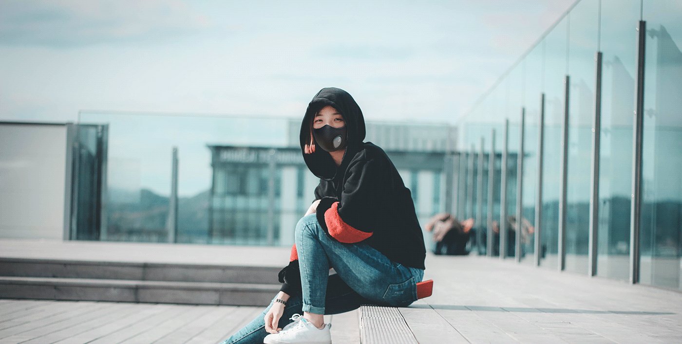 Mask，Philips，wearable devices ，black，Hand drawn，