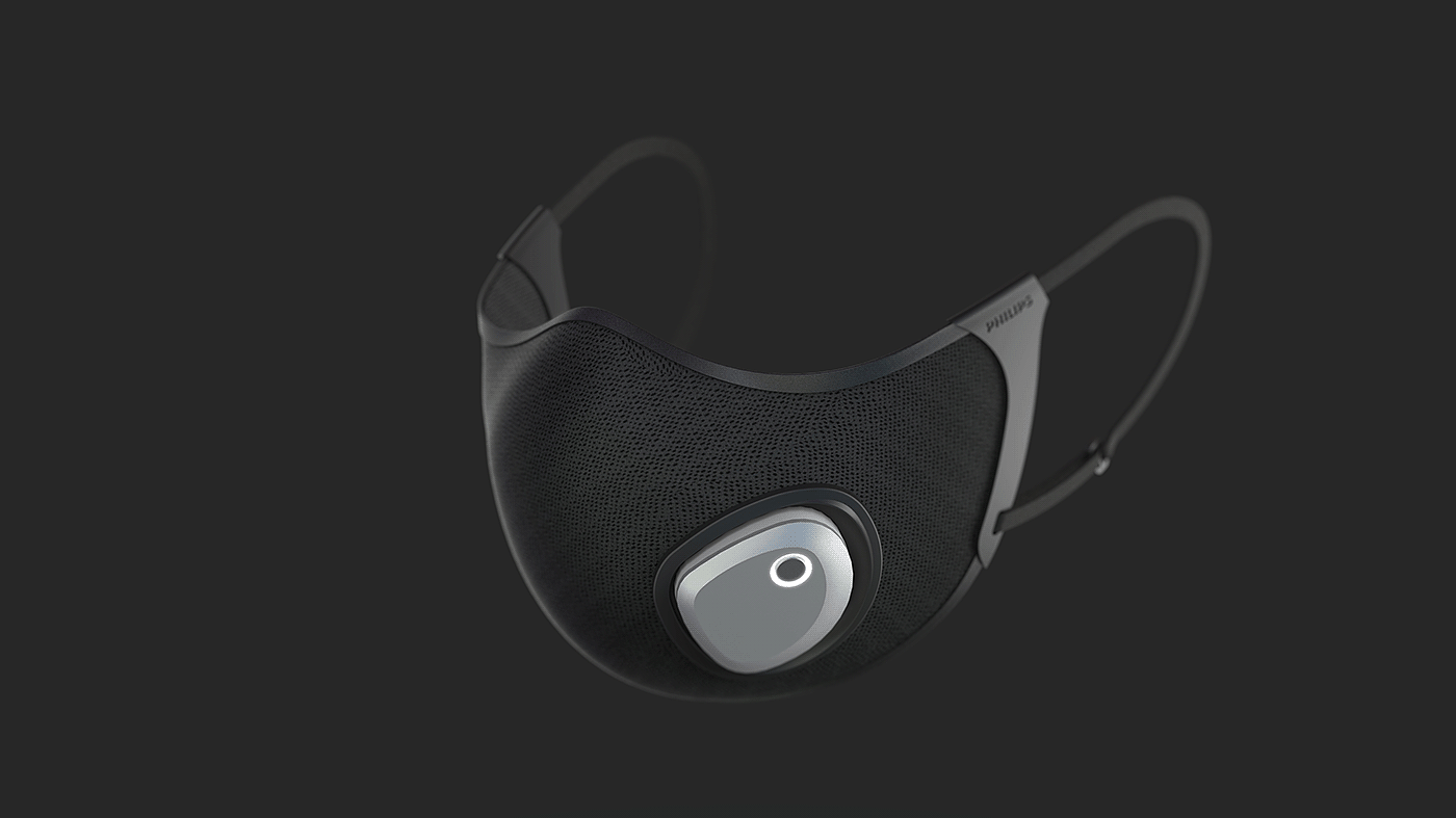 Mask，Philips，wearable devices ，black，Hand drawn，