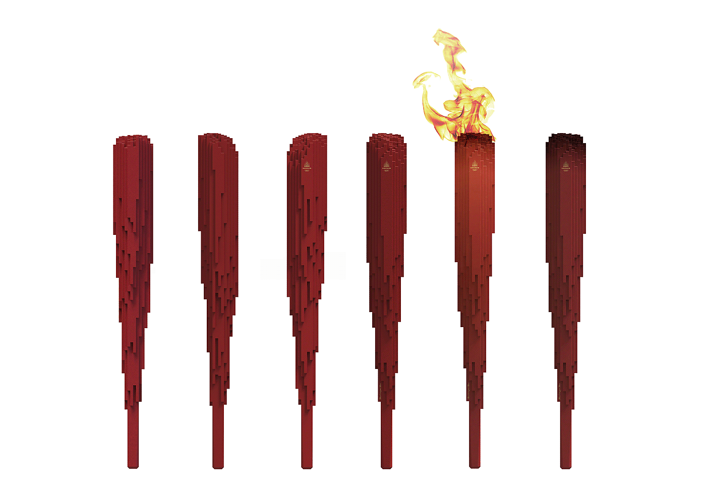 火炬，概念，奥林匹克，渲染，