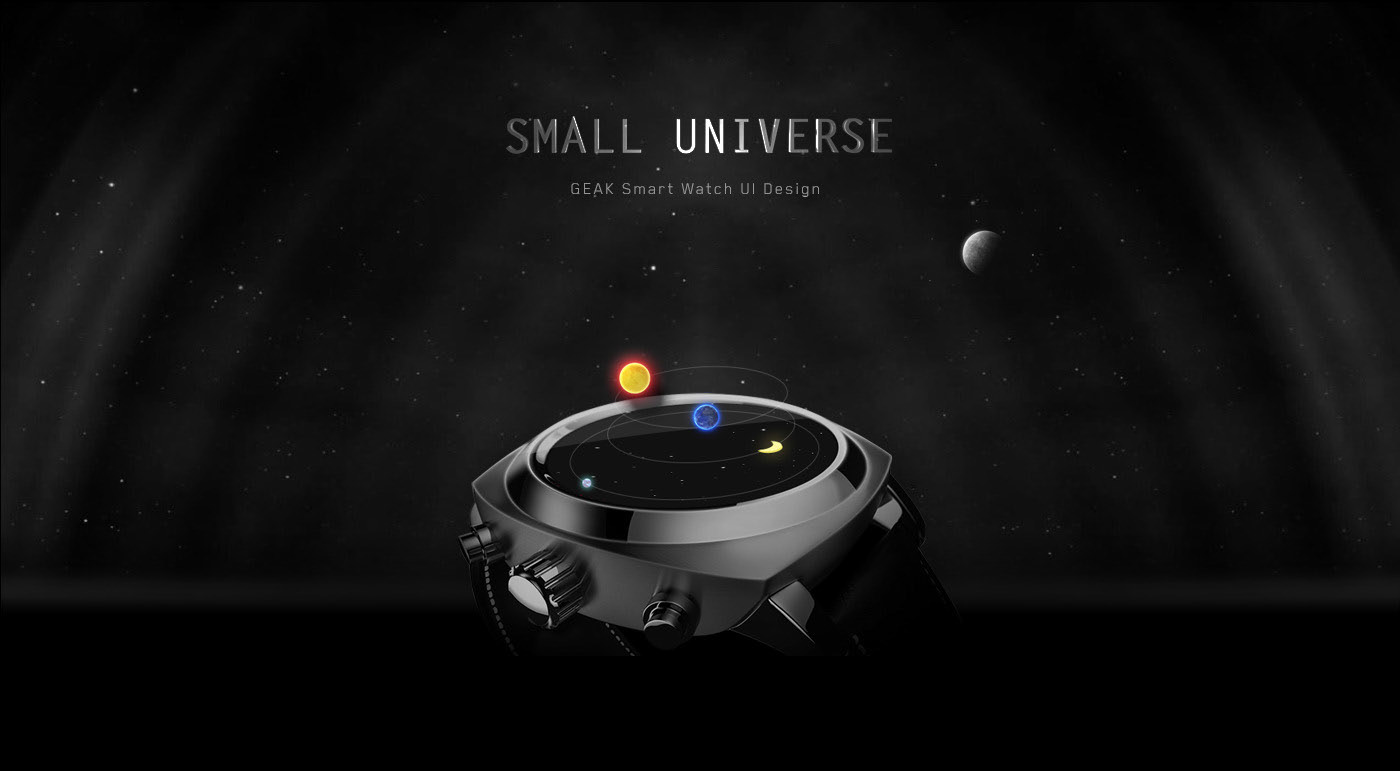 Wrist watch，starry sky，dream，Interface design，