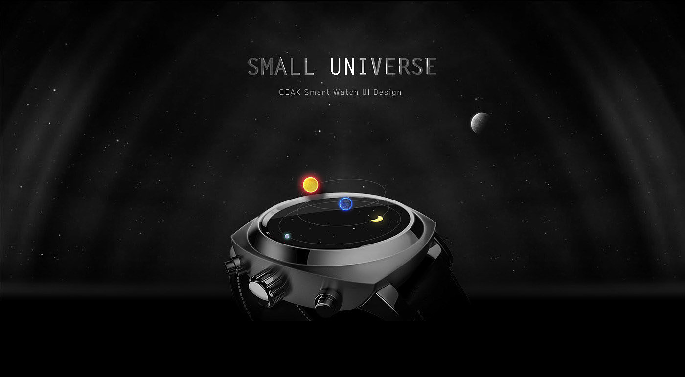 Wrist watch，starry sky，dream，Interface design，