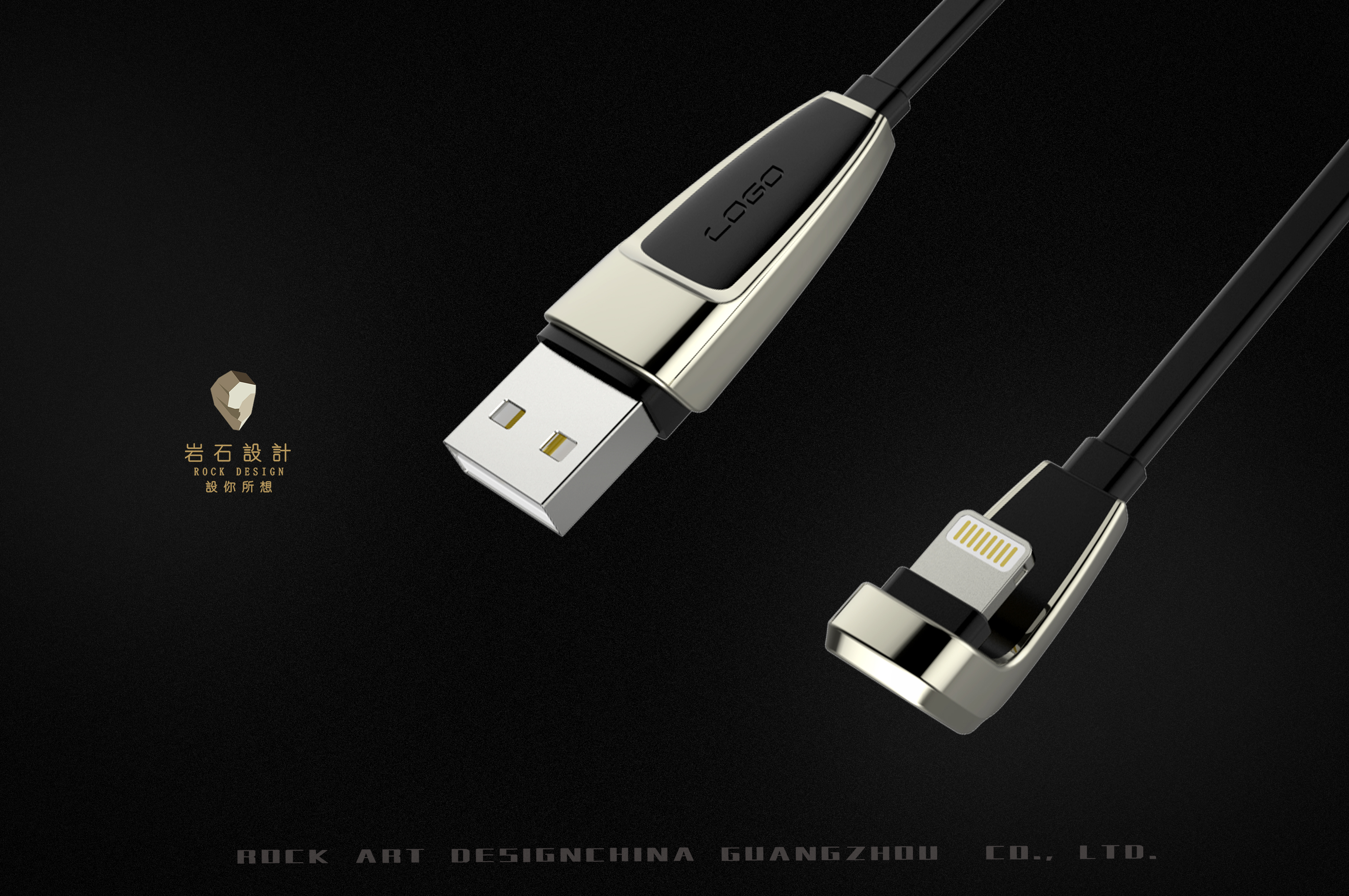 Data line design，Elbow earphone，Zinc alloy data line，
