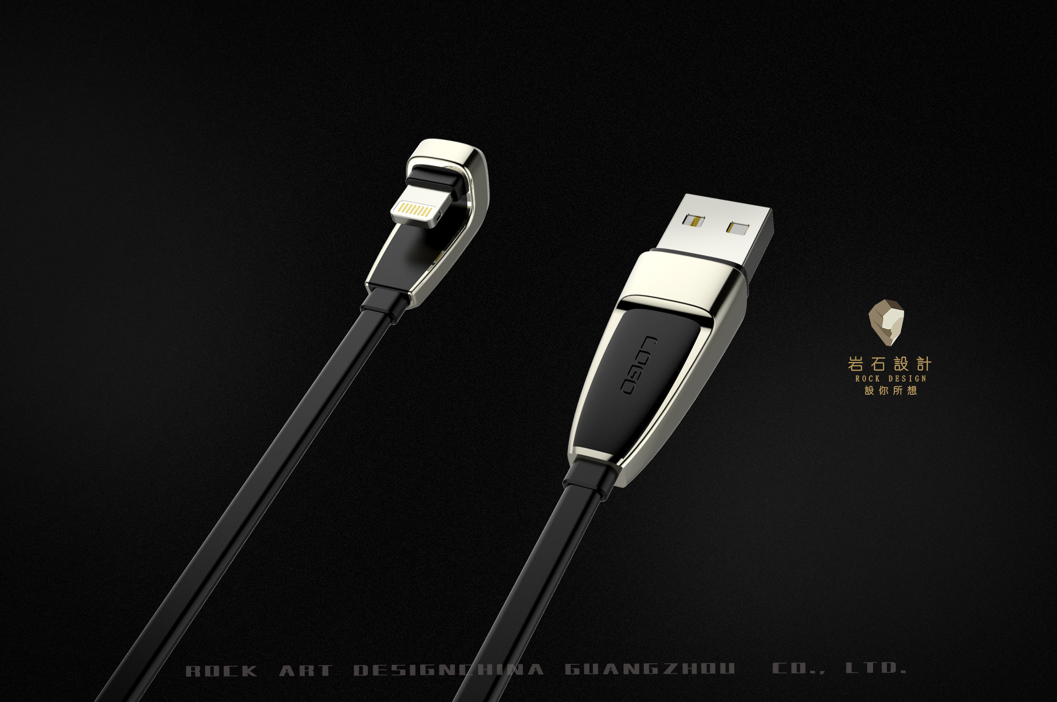 Data line design，Elbow earphone，Zinc alloy data line，