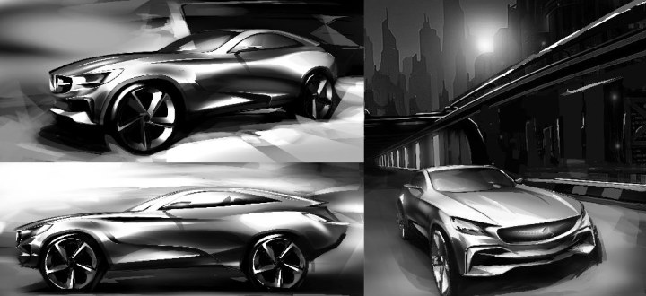 Automobile design，Two dimensional representation，ps，