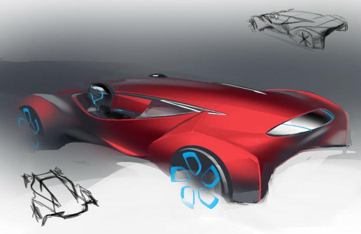 Automobile design，Two dimensional representation，ps，