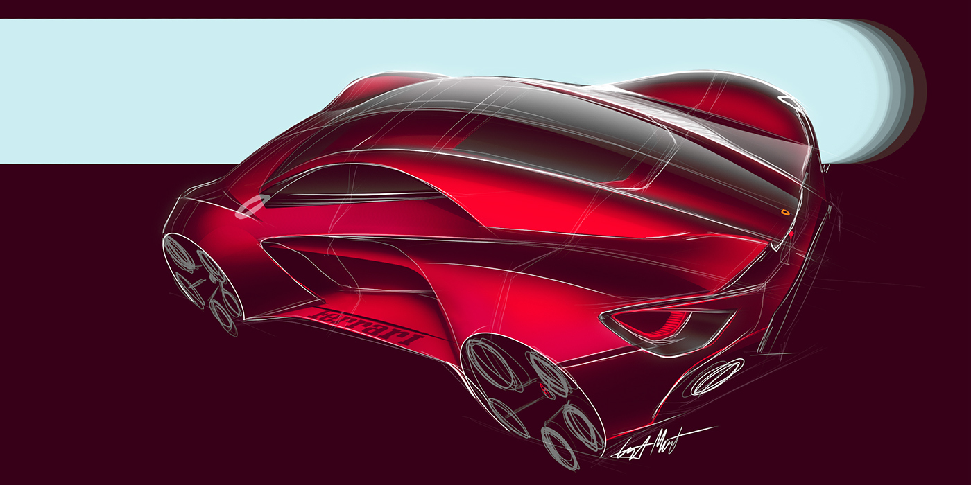 Sports car，Render，effect，Automatic design，industrial design，