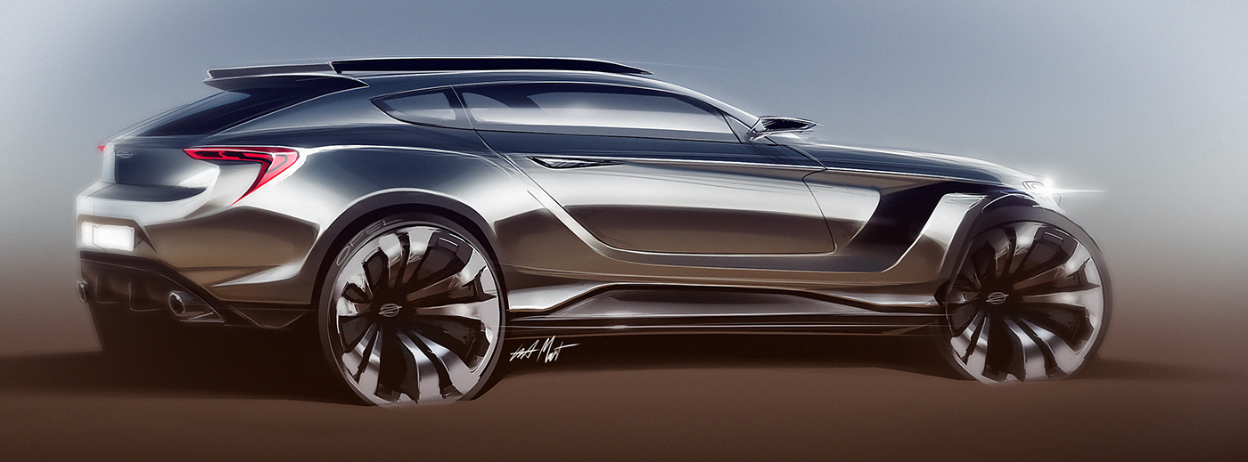 Sports car，Render，effect，Automatic design，industrial design，