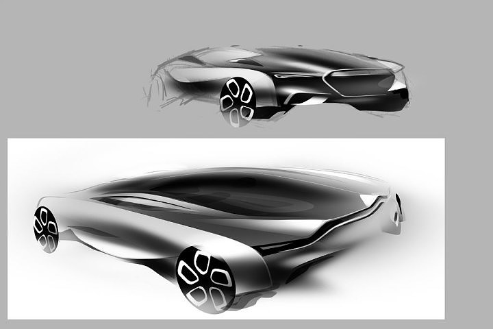 Automobile design，Two dimensional representation，ps，