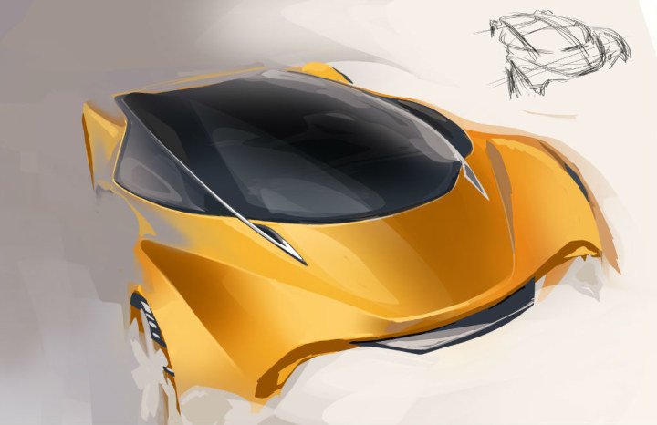 Automobile design，Two dimensional representation，ps，