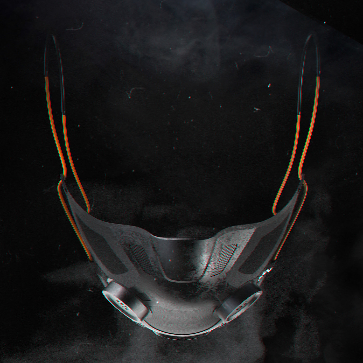 Mask，Render，concept，Covid-19，Cyberpunk，