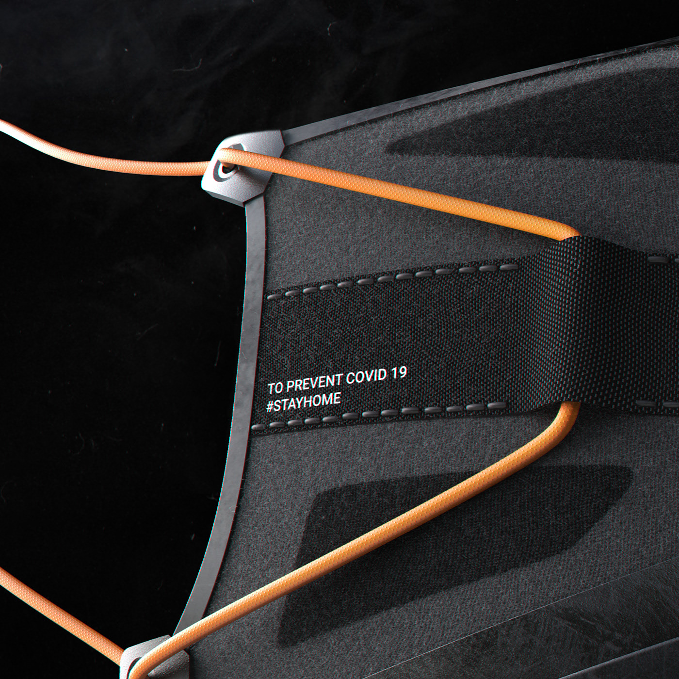 Mask，Render，concept，Covid-19，Cyberpunk，